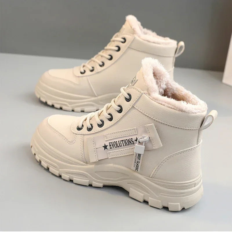 Winter Snow Boots for Women Casual High-top Shoes Warm Womens Sneakers Platform Ankle Boots Plus Size 45 Zapatillas De Mujer New Vedee