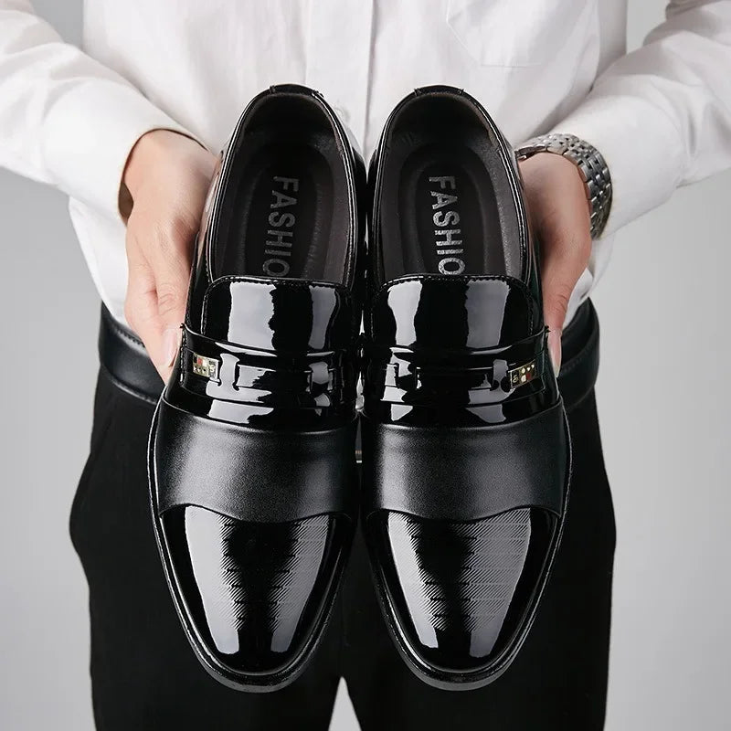 Social Leather Shoes for Men Slip on Oxford Shoes Tassel Loafers Men's Dress Shoes Business Formal Vent Elegant Man Dress Shoes Vedee