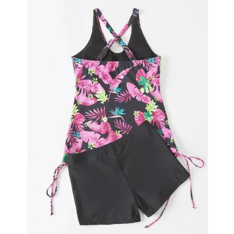 Summer 2024 Swimsuits Closed Tankini Sets Female Swimwear Push Up Beach Wear Two Piece Bathing Suits Pool Women's Swimming Suit Vedee