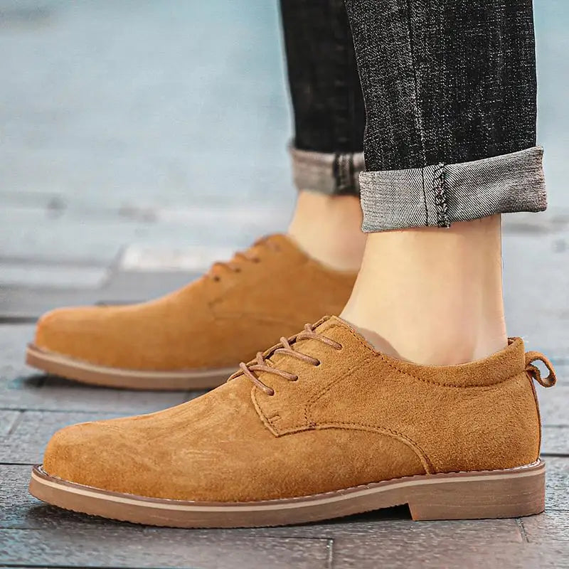 Spring Men's Soft-Soled Pointed Leather Shoes Men's Korean Business Suit Breathable Casual Height Increasing Insole Men's Shoes Vedee