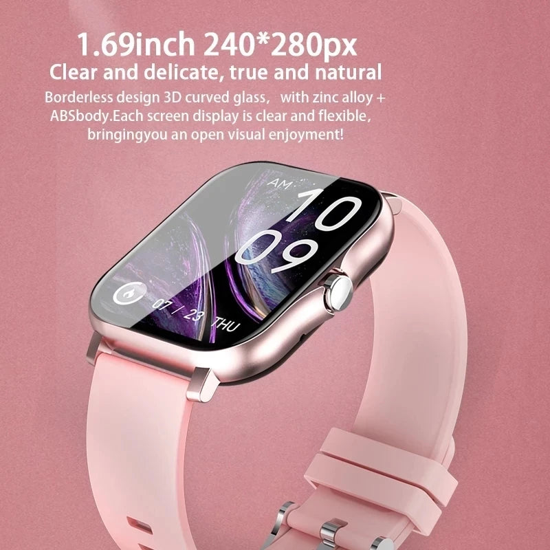 2023 New Smart Watch Women Fashion Bluetooth Call Watch Fitness Tracker Waterproof Sports Ladies Men Smartwatch For Android IOS Vedee