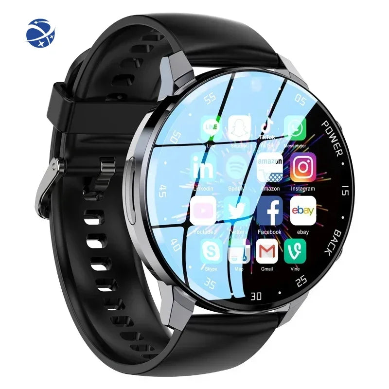 4G NET NEW H18 Global Android Smartwatch Men Dual HD Camera Full Touch Screen HeartRate IP67 Waterproof Smart Watch 64G SIM call Vedee