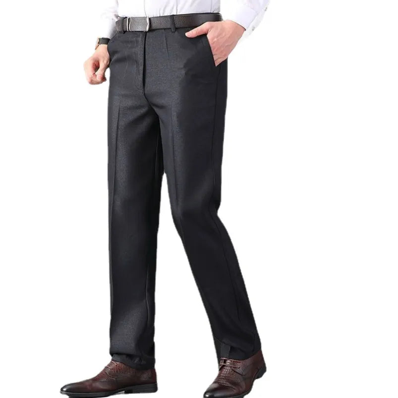 Formal Pants Men's Summer Thin Autumn Thick Black Blue Grey Stretch Bussiness Loose Suit Big Plus Size Office Trousers YYQWSJ Vedee