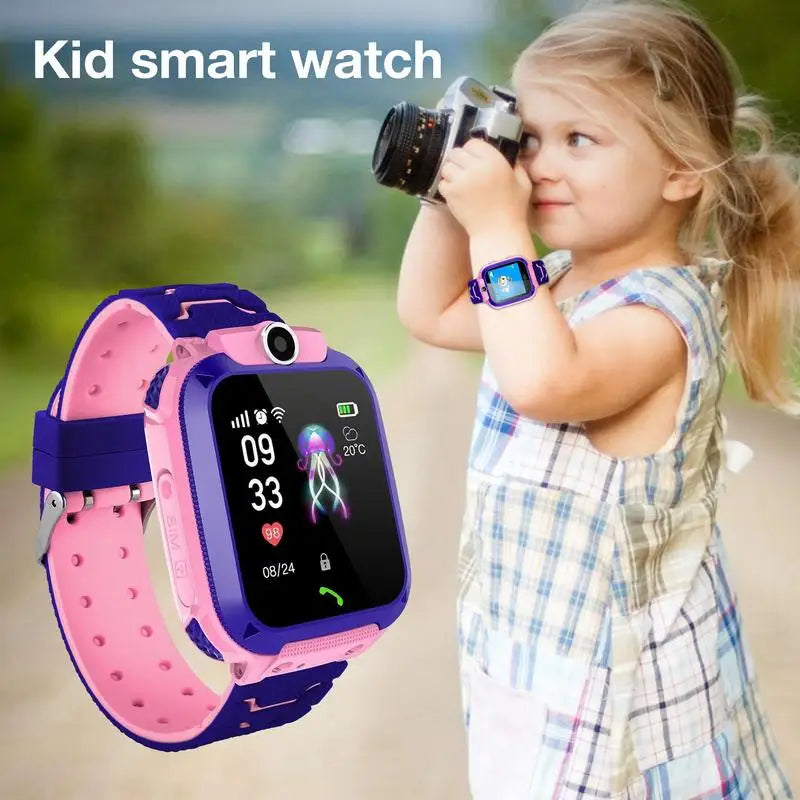 Kids Smart Watch SOS Smartwatch Voice Call GPS Location Photo Waterproof HD Touch Screen Camera Watch Gift For Boys Girls Vedee